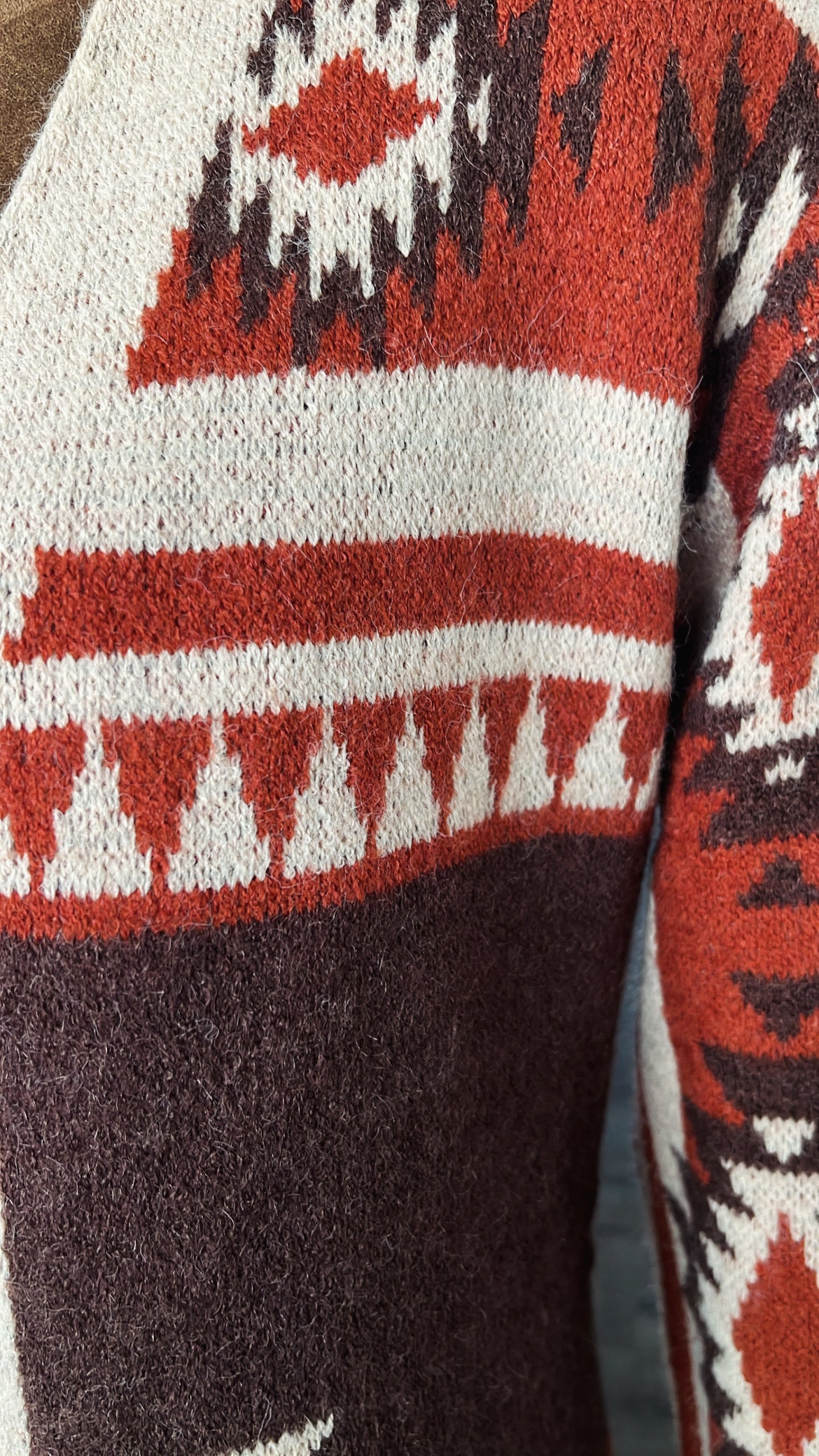 Western sunset cardigan with pockets