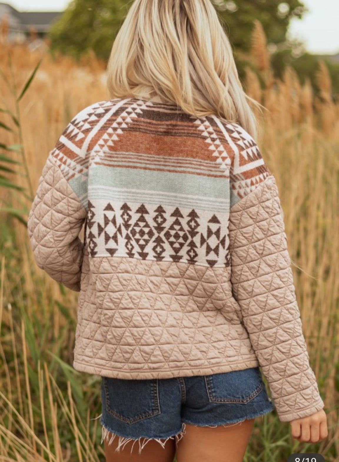 Aztec Quilted Patchwork Western Jacket