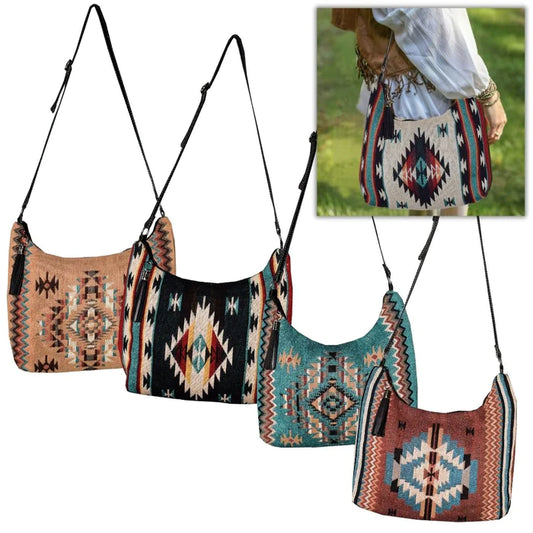Cotton Jacquard Cross Body Bag
