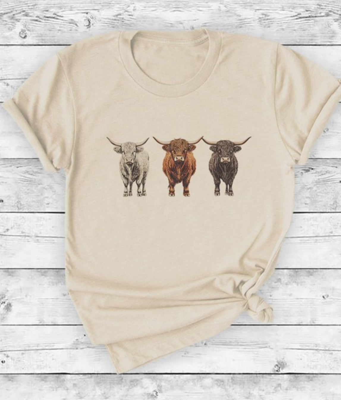 Highland cow graphic tee.