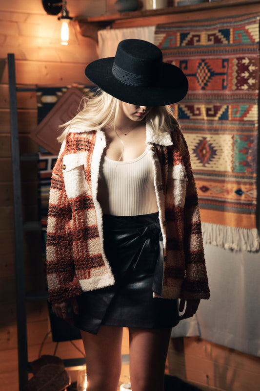 Plaid Sherpa Jacket