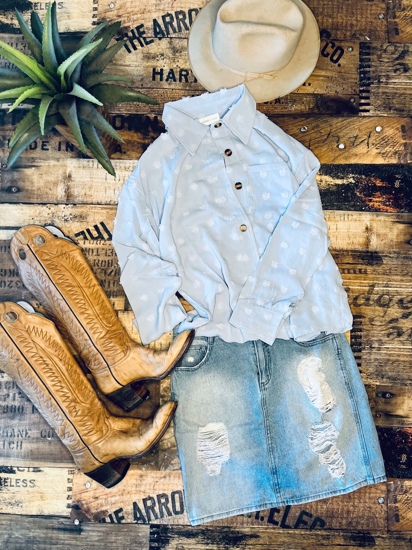 Saddlebum Chiffon Blouse