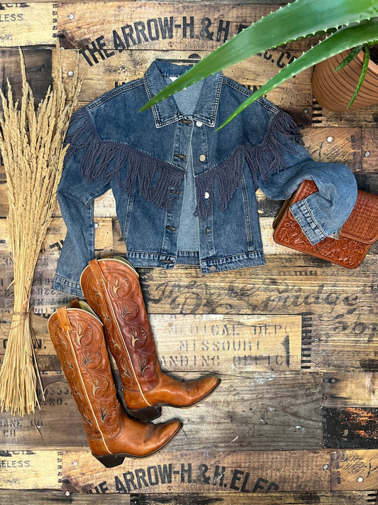 Denim Tassel Jacket