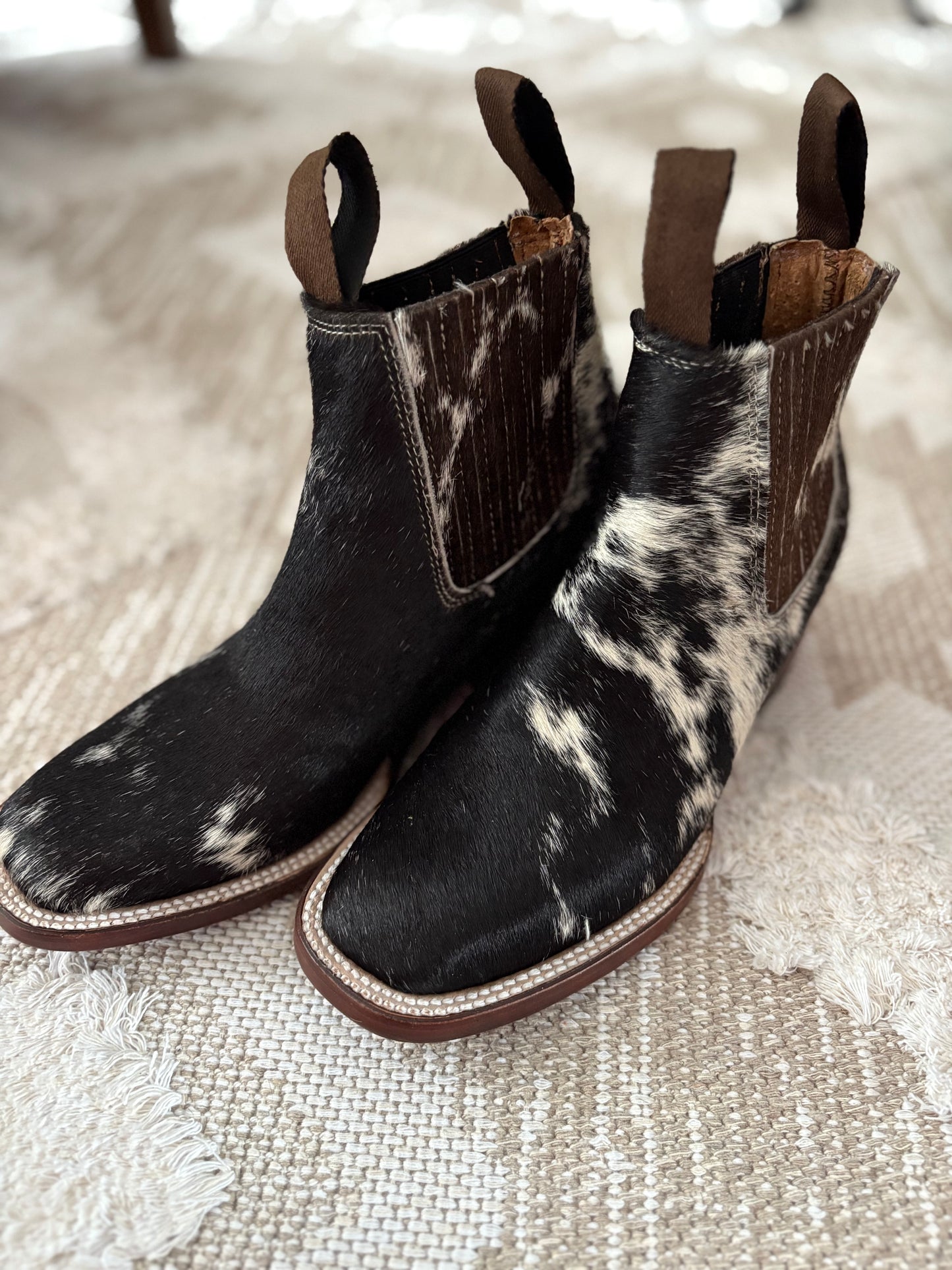 Handcrafted cowhide boots