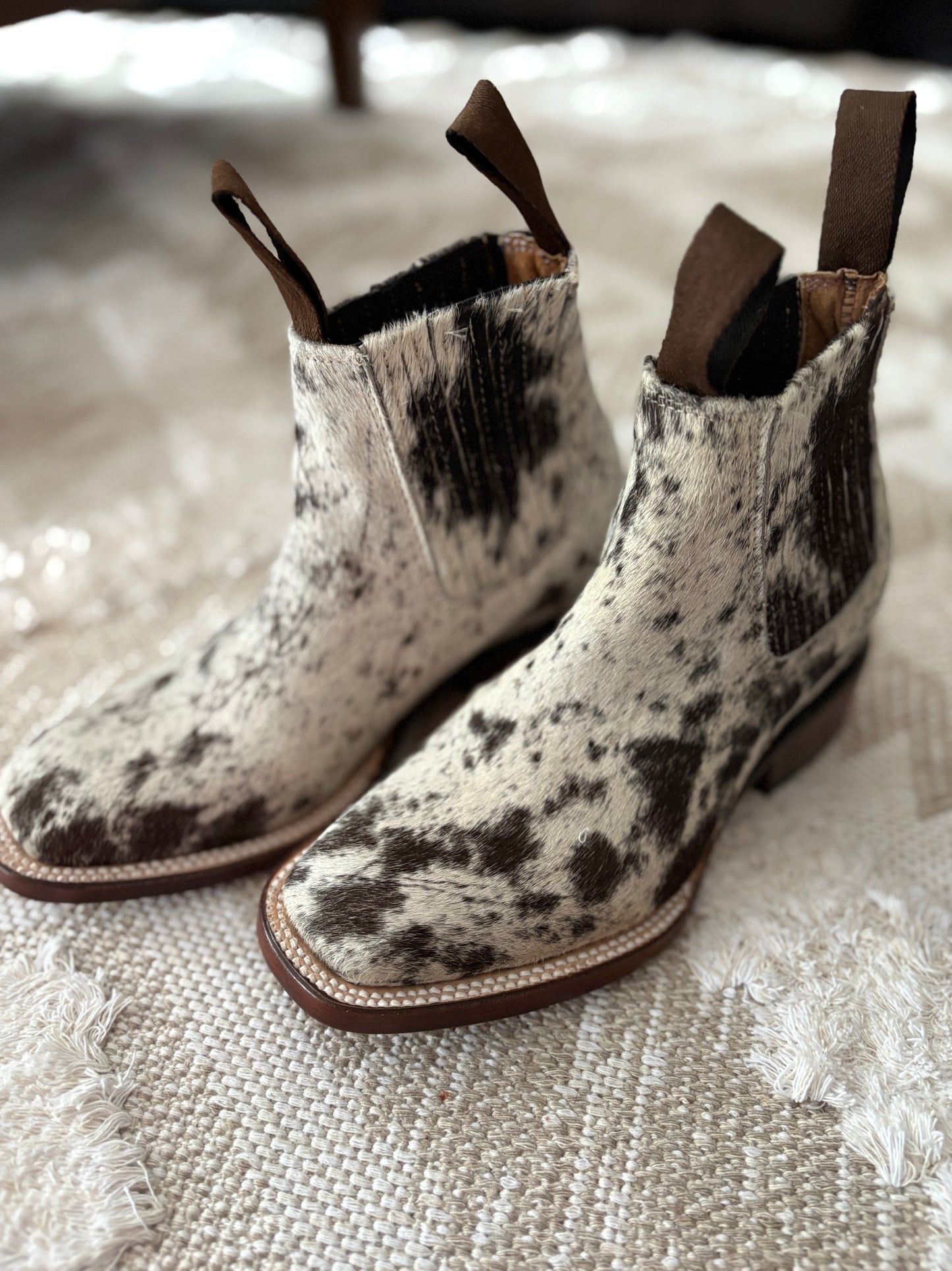 Handcrafted cowhide boots