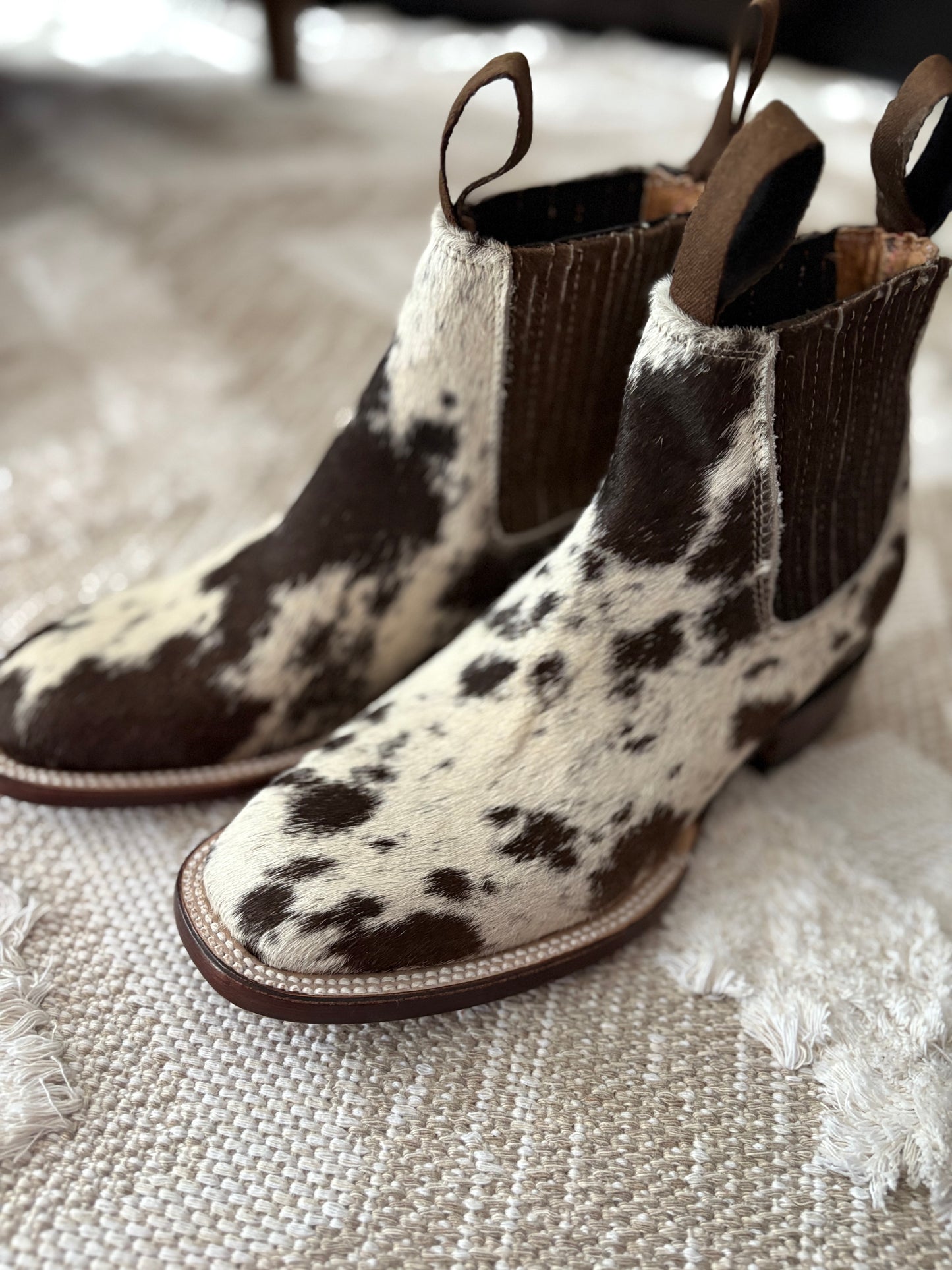 Handcrafted cowhide boots