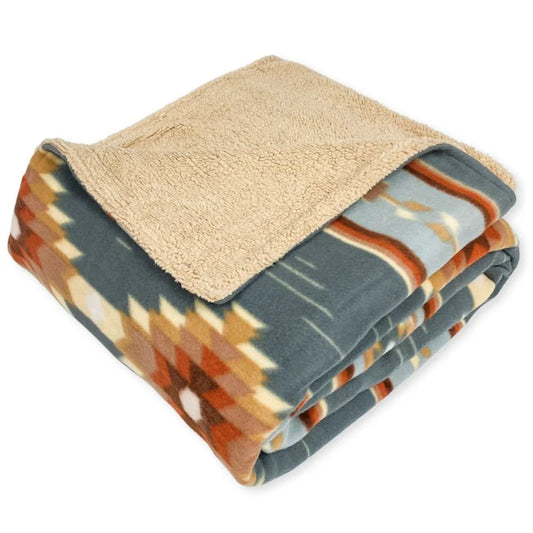Sherpa lined lodge blanket