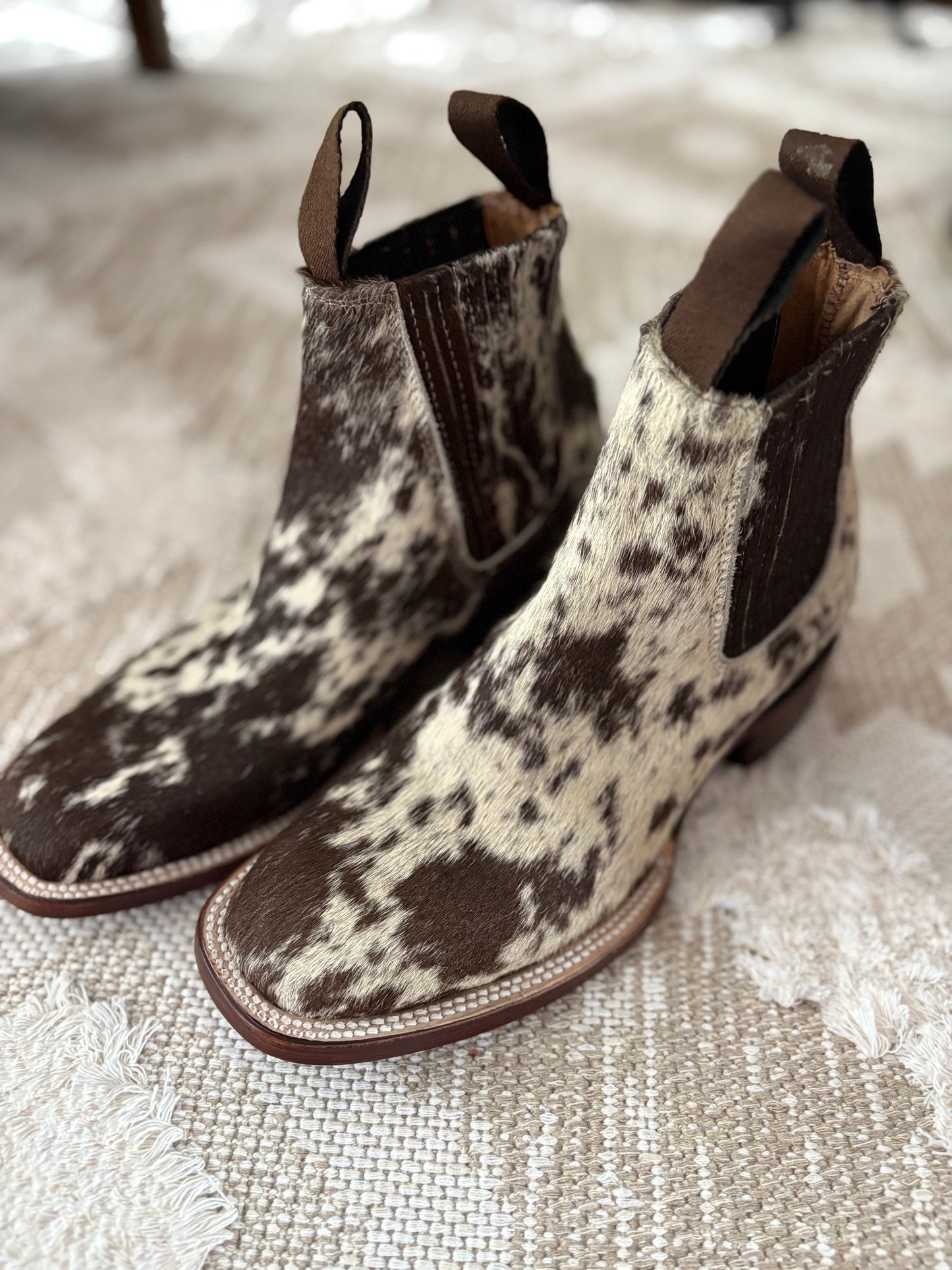 Handcrafted cowhide boots