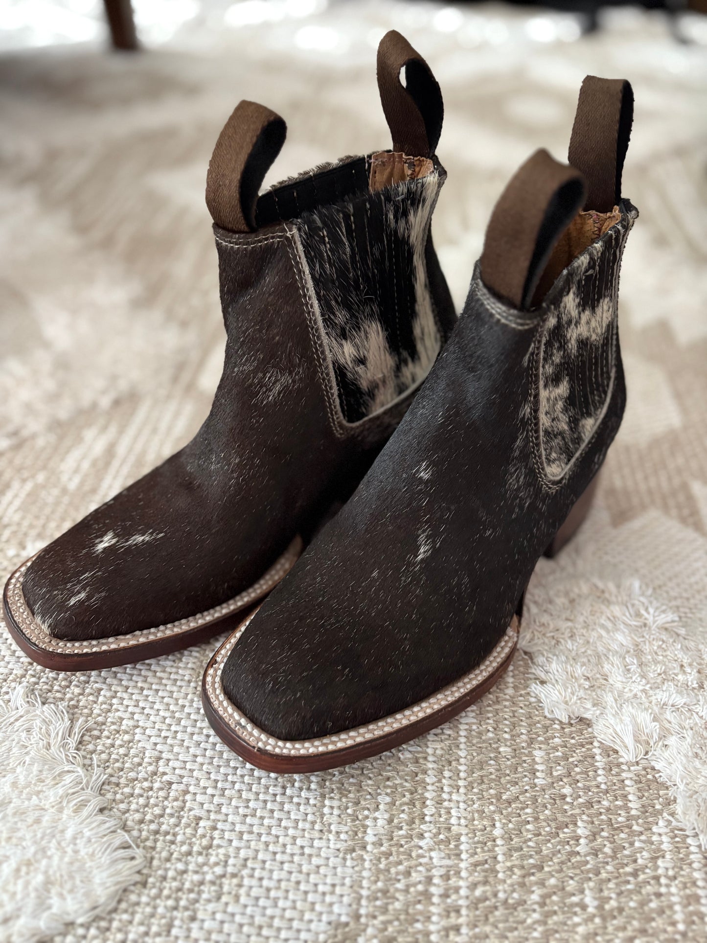 Handcrafted cowhide boots