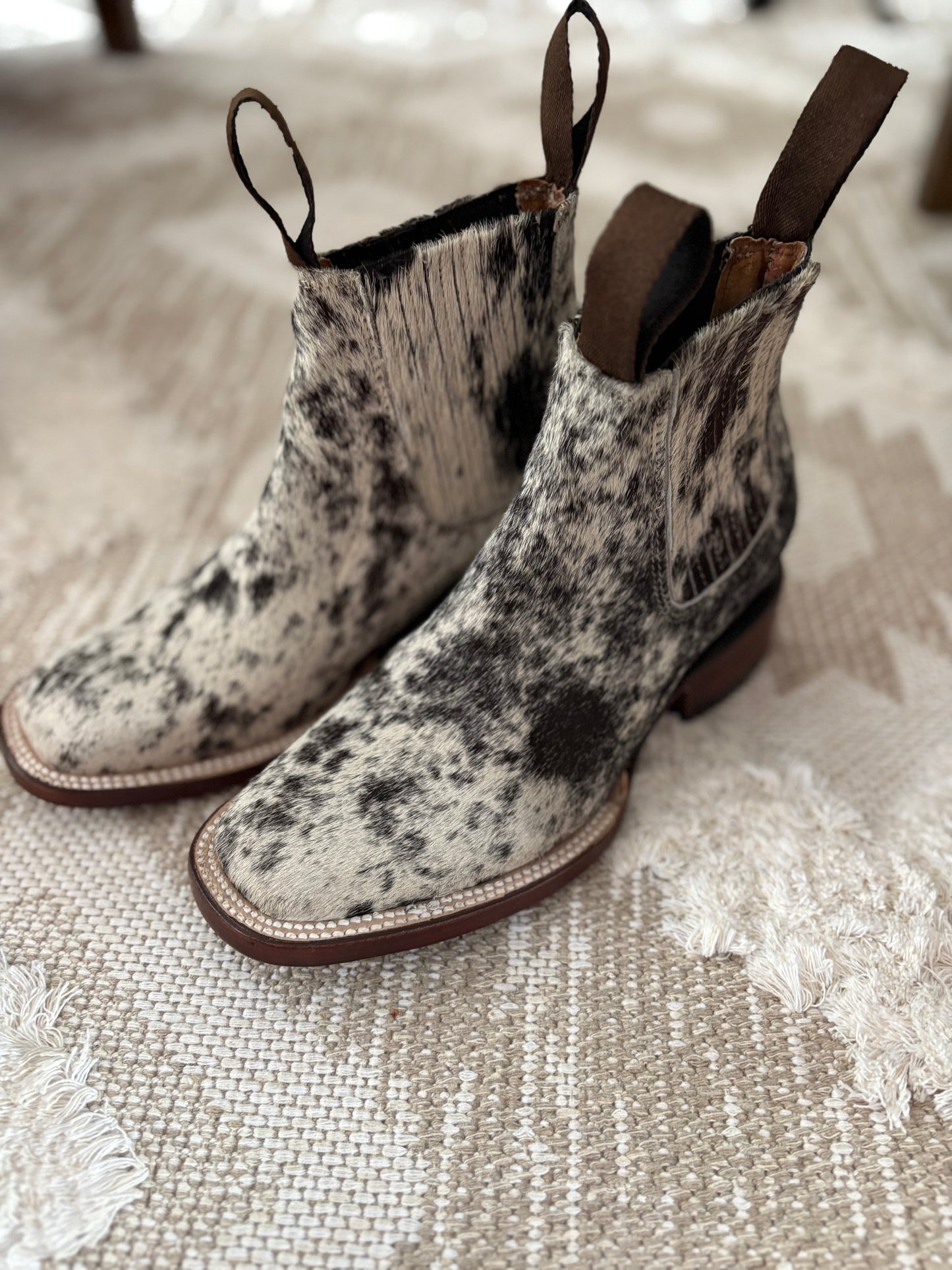Handcrafted cowhide boots