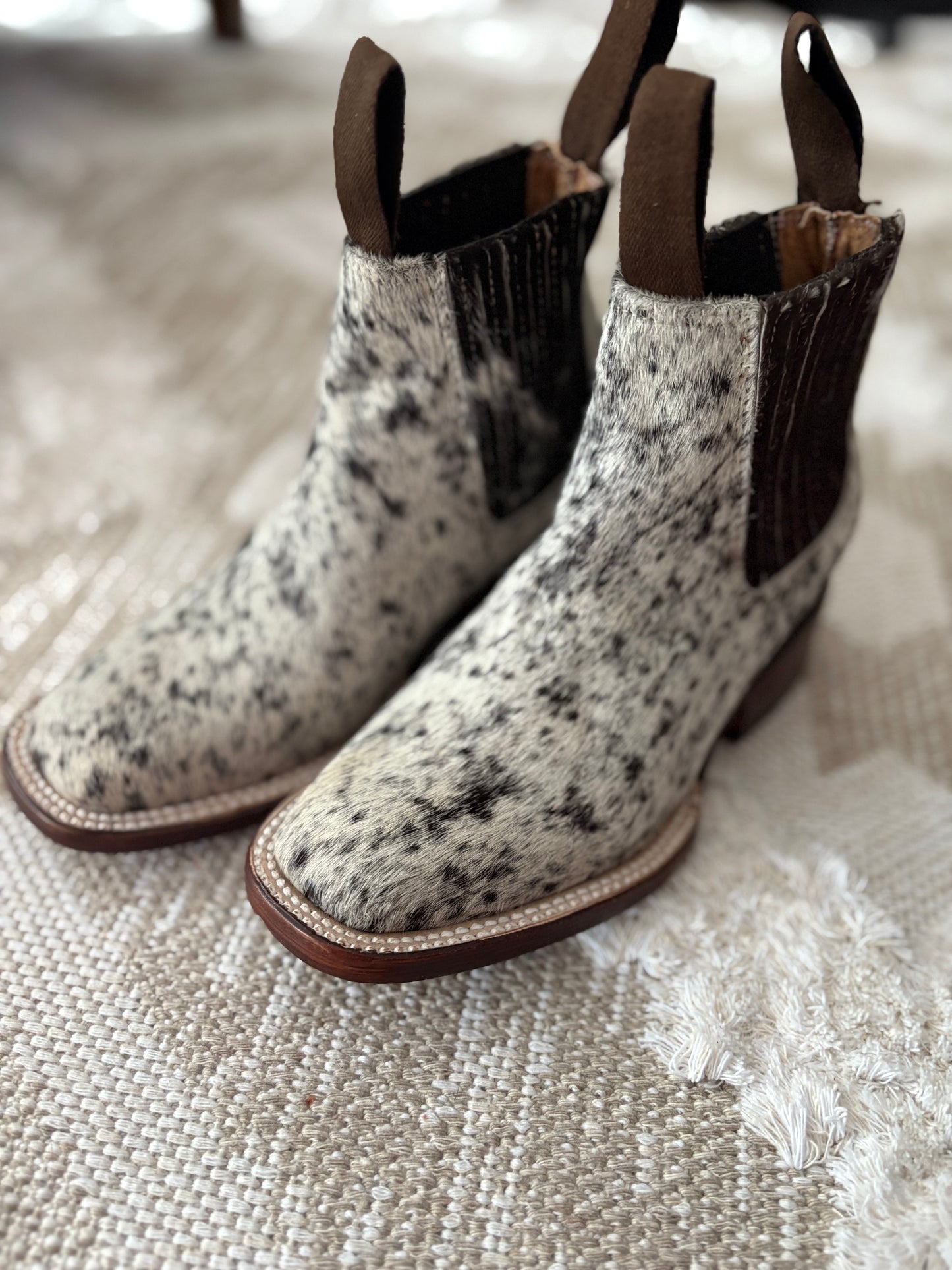 Handcrafted cowhide boots