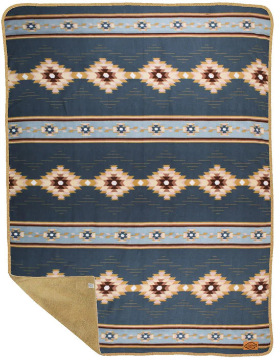Sherpa lined lodge blanket