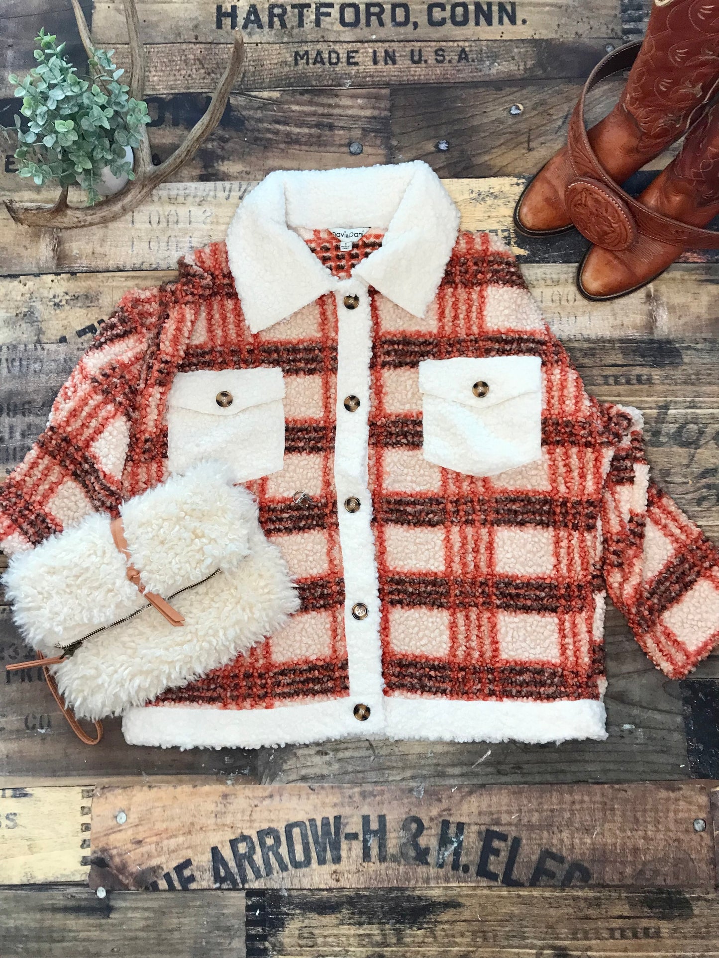 Plaid Sherpa Jacket